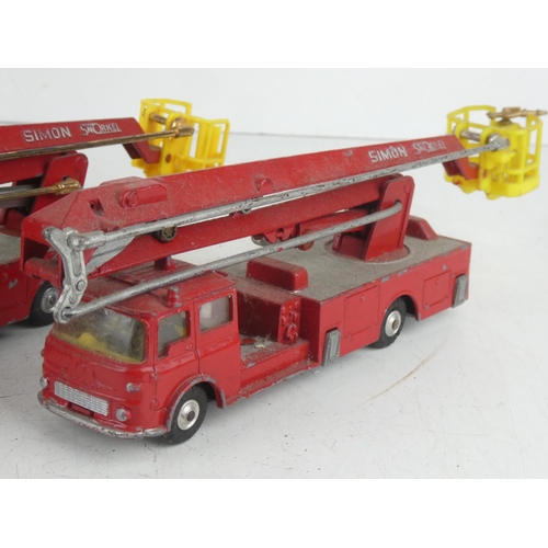 529 - Two vintage Corgi Major Toys - Simon Snorkel fire engine and another.