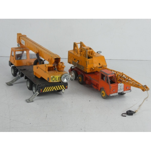 530 - A vintage Dinky Toys 20ton lorry mounted crane and a Dinky Toys Coles Hydra truck.