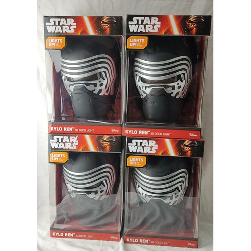 8 - 4 boxed Disney Star Wars Kylo Ren 3D deco lights.