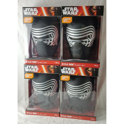 9 - 4 boxed Disney Star Wars Kylo Ren 3D deco lights.