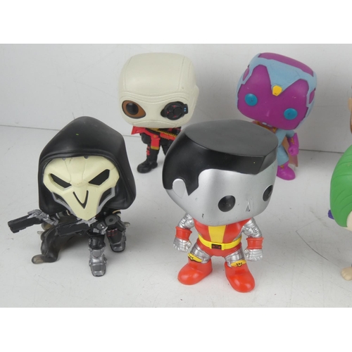 10 - A collection of 11 Funko Pops, to include Deadpool, Wolverine, Vision & more.