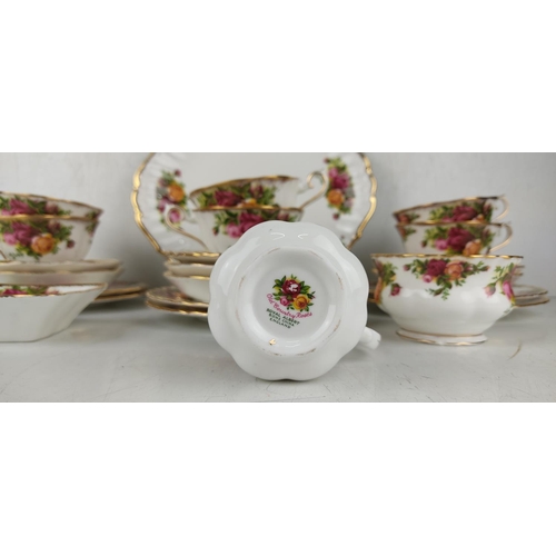 35 - A Royal Albert Old Country Roses tea set.