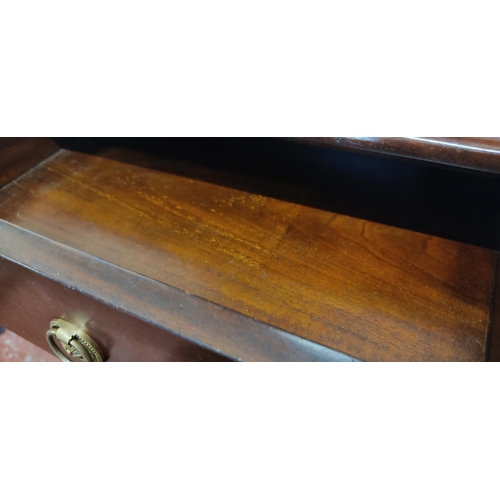 52 - A mahogany hall table with drawer. 50x36x80cm