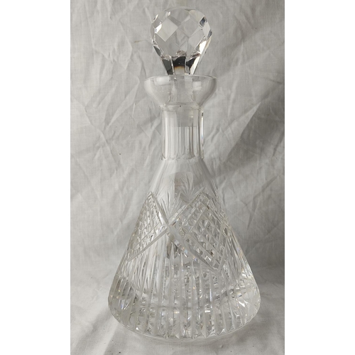 58 - A stunning Tyrone Crystal decanter and stopper.