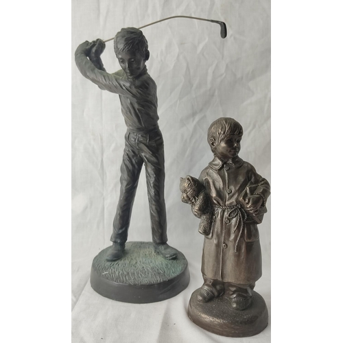 59 - An Irish golfing ornament, modelled by Jeanne Rynhart - chip and run' and another Genesis figure 'Be... 