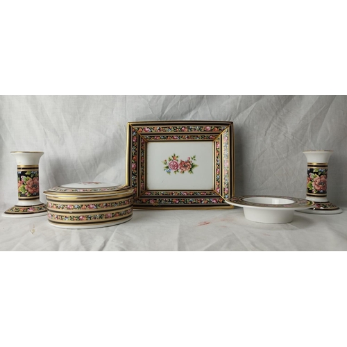 69 - A stunning Wedgwood bone china 'Clio' dressing table set.