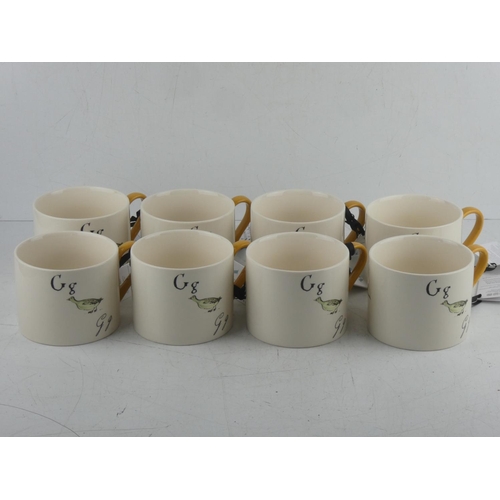 101 - A set of eight new Victoria and Albert Museum 'G' Edward Lear mug.