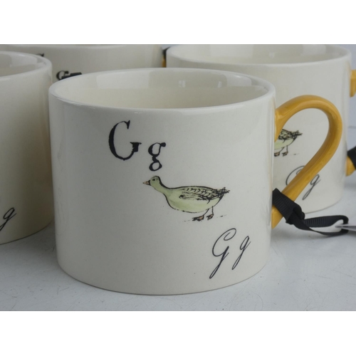 101 - A set of eight new Victoria and Albert Museum 'G' Edward Lear mug.