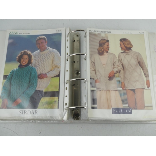 115 - A vintage folder of knitting patterns.