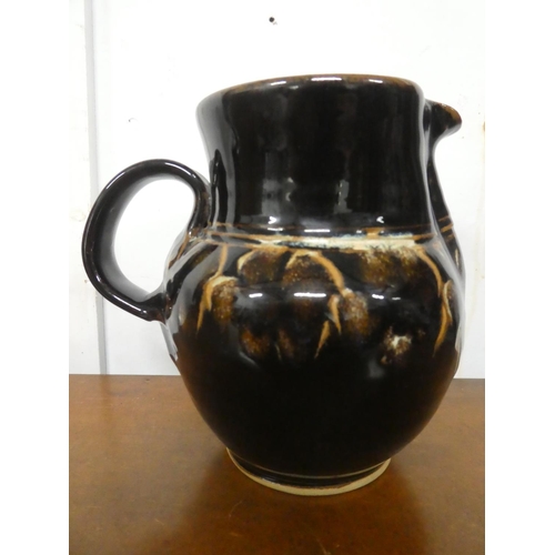 219 - A stunning vintage Strabane Pottery salt glazed jug.