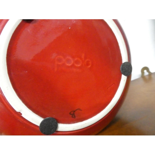 223 - A large vintage Poole Pottery fruit bowl. 23cm diameter. 12cm in height