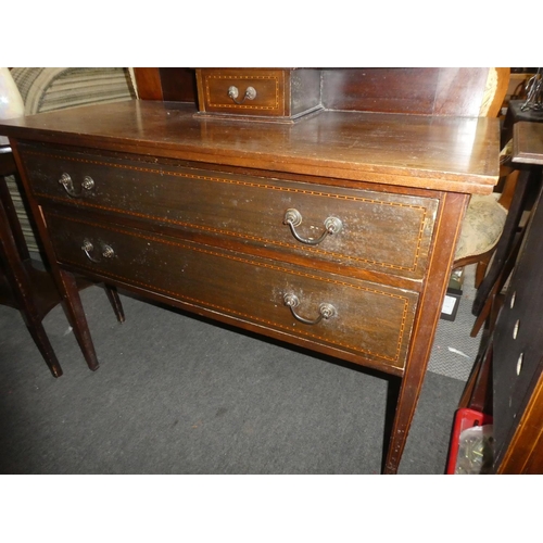 488 - An antique mahogany and inlay dressing table.