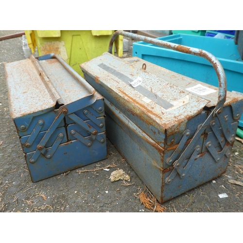 506 - Two vintage metal tool boxes.