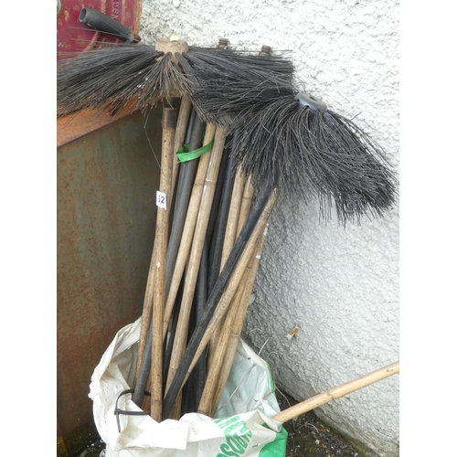 524 - A lot of vintage Chimney sweep rods and brush.