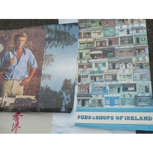 11 - A lot of vintage posters to include Pubs & Shops in Ireland, Hong Kong and more.