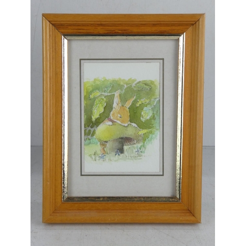 43 - A small framed watercolour signed Joanna Smyrell.