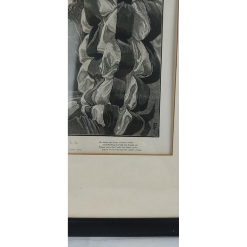 138 - A stunning framed print, titled 'Graziella' by Charles Edward Perugini, 54cm x 42cm including frame.
