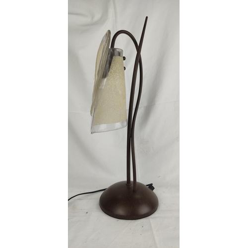 144 - A Paul Neuhaus studio design table lamp with glass shade.