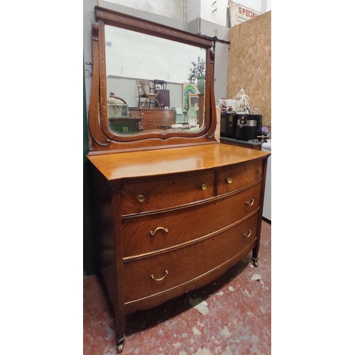 180 - A stunning antique large mirror back dressing table, 115cm x180cm x 55cm.