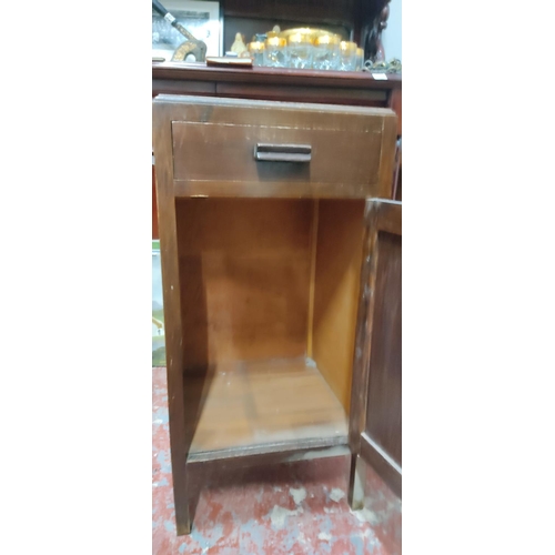 183 - A vintage bedside locker, 72cm x 35cm x 35cm.