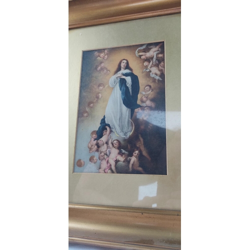 57 - A stunning antique framed Religious print, measuring including frame 44cm x 36cm.