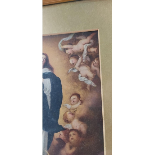 57 - A stunning antique framed Religious print, measuring including frame 44cm x 36cm.