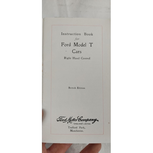 203 - An original antique instruction booklet, 'Ford, The Universal Car Model T'.