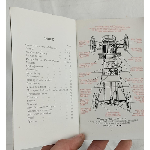 203 - An original antique instruction booklet, 'Ford, The Universal Car Model T'.