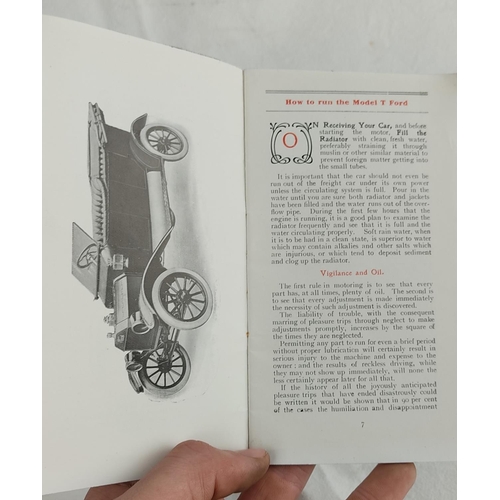 203 - An original antique instruction booklet, 'Ford, The Universal Car Model T'.