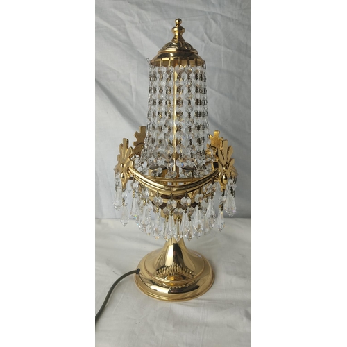 217 - A stunning beaded table lamp.