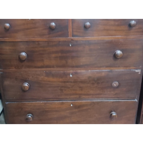 227 - An antique chest of five drawers, 112cm x 118cm x 50cm.