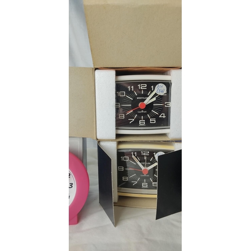 260 - A lot of vintage boxed Westclox, Timex clocks and more.