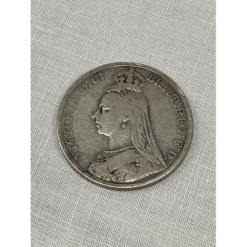 390 - An 1892 Victorian Silver Crown coin.