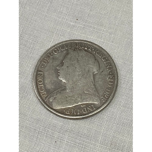 395 - An 1895 Victorian Silver Crown coin.