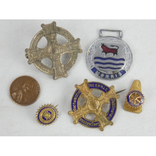 328 - A collection of vintage medals & badges etc.