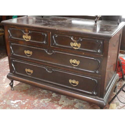 369 - A stunning antique mirror back dressing table, 108cm x 175cm x 52cm.