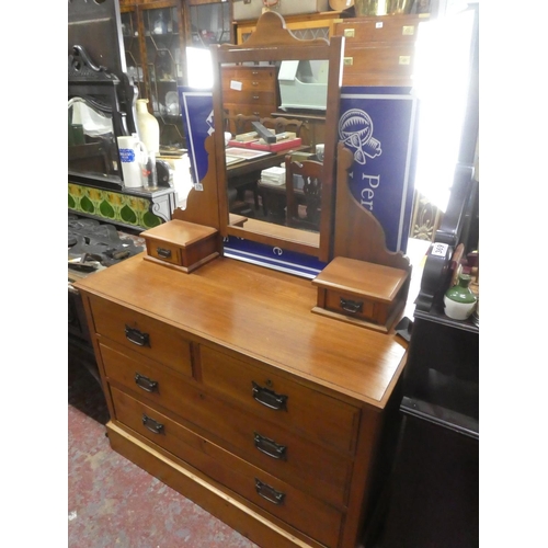 378 - A stunning antique mirror back dressing table, 107cm x 48cm x 160cm.