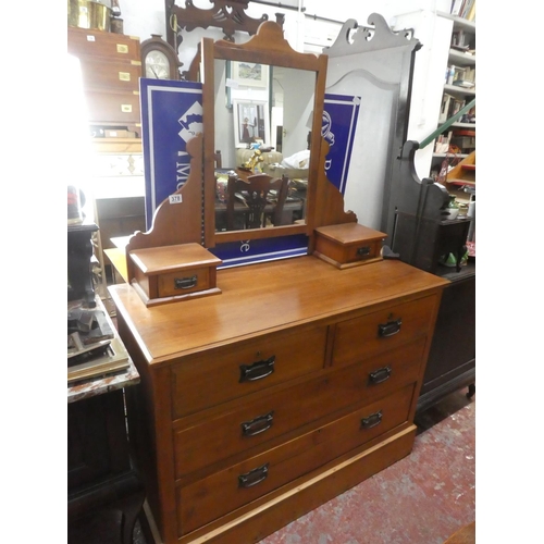 378 - A stunning antique mirror back dressing table, 107cm x 48cm x 160cm.