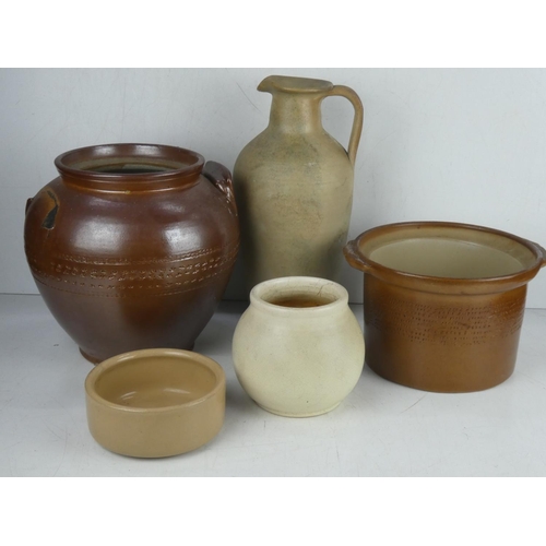 380 - An assortment of stoneware items.