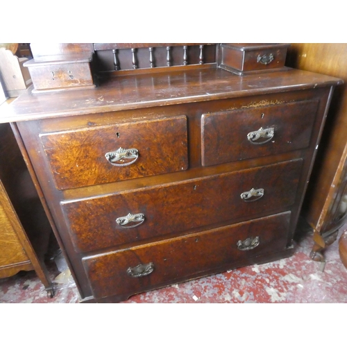 396 - A stunning antique Irish mirror back dressing table, 104cm x 177cm x 44cm.