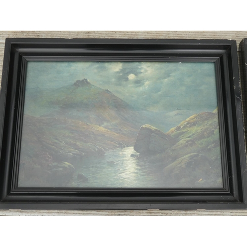 451 - A pair of antique framed prints, 54cm x 39cm.