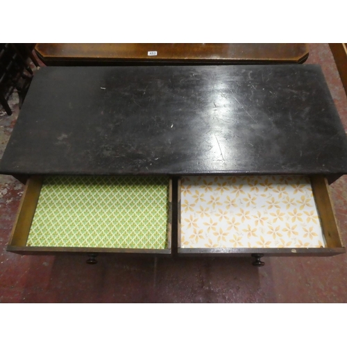 458 - An antique table with two drawers