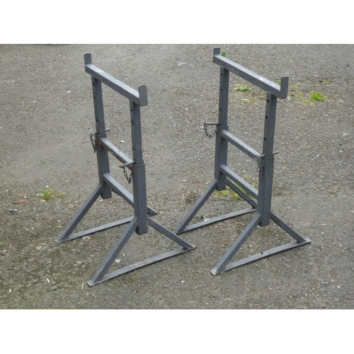 471 - Two aluminium trestles.