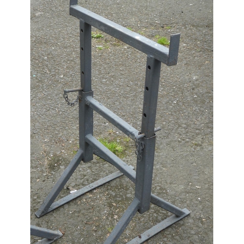 471 - Two aluminium trestles.