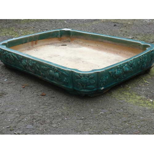 481 - A large vintage glazed pottery planter, 51cm x 38cm x 8cm.