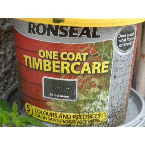 489 - Three tubs of Ronseal paint.