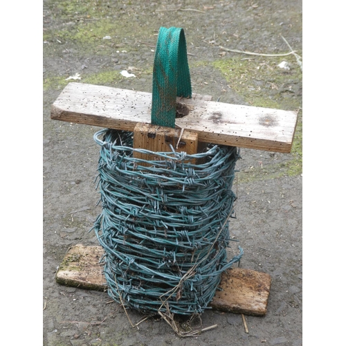 491 - A roll of barbed wire.