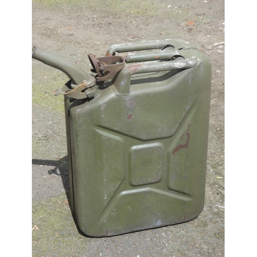 505 - A vintage jerry can and nozzle.
