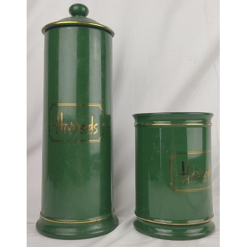 404 - Two vintage Harrods storage containers by Hornsea Pottery.