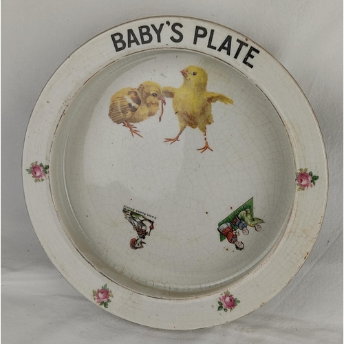 412 - An antique 'Baby's Plate'.